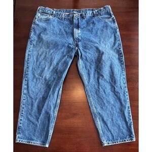 Carhartt B17 DST Relaxed Fit Jeans 52x30 Vintage Workwear Blue Denim